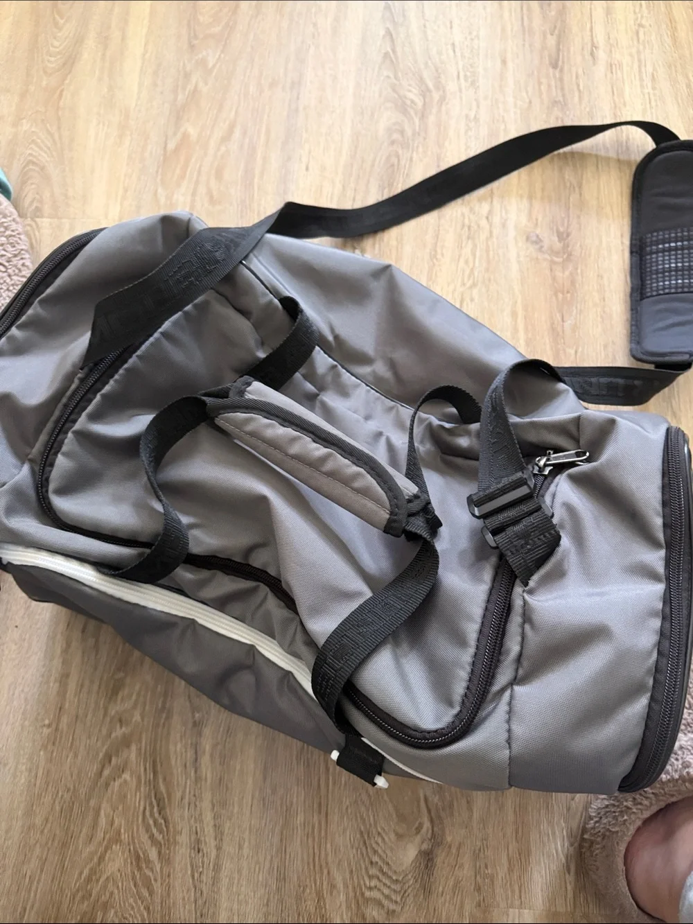 Under Armour Gray and Black Storm Duffel Bag